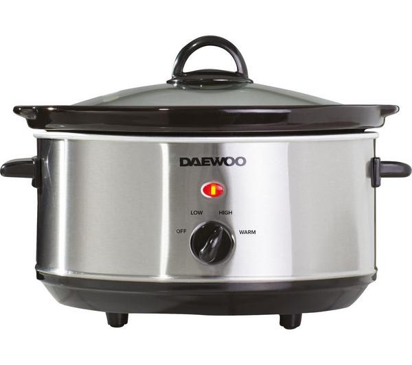Stainless steel Daewoo slow cooker- small kitchen appliances