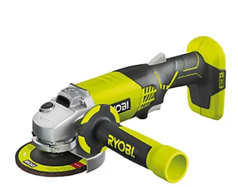 Ryobi One+ 18V One+ 115mm Brushed Cordless Angle Grinder R18Ag-0  yellow, green, red, silver, grey, black angle grinder