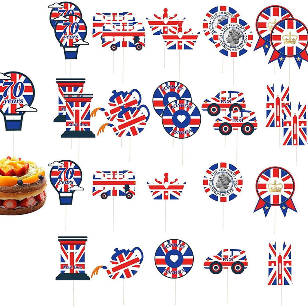 king's coronation party cake toppers