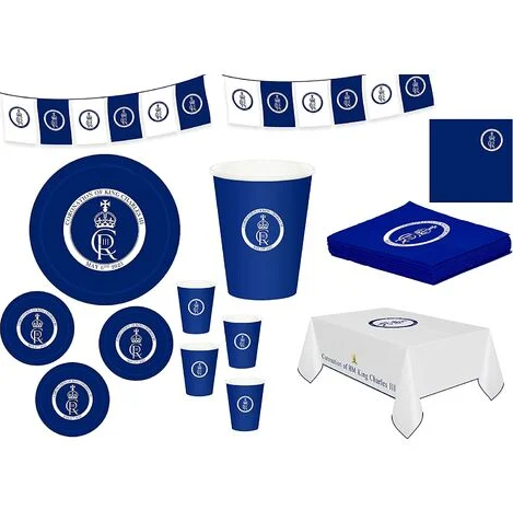 king's coronation party tableware